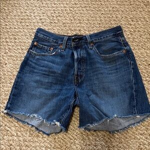 Levi's Dark Blue Jean Shorts for Women